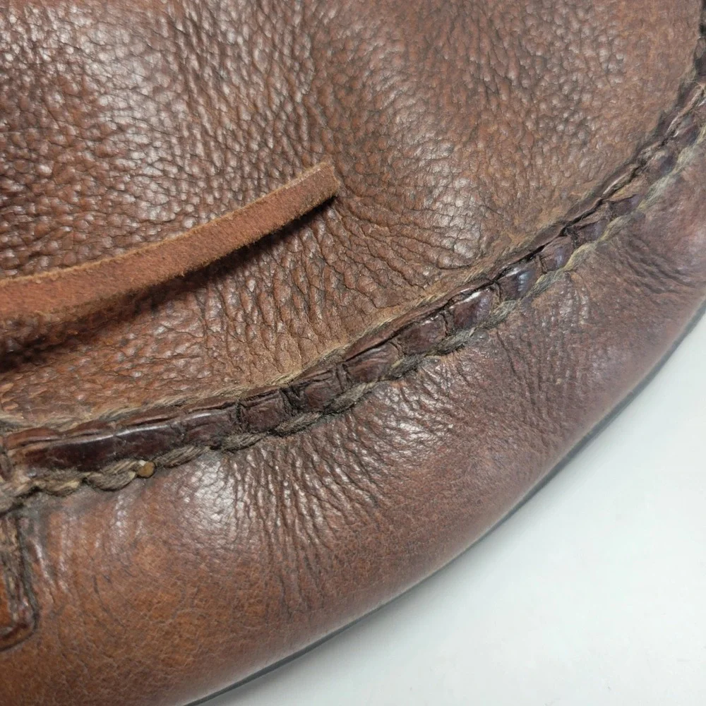 Martin Dingman Mens Brown Leather Boat Shoes Vibram Sole 9.5 M Chukka Brazil